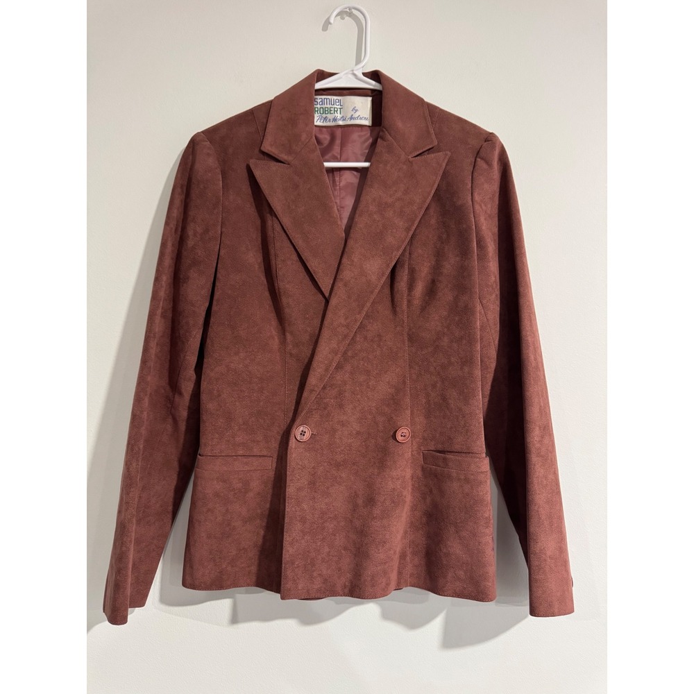 Samuel Robert Peter Hatsi Androu 6 Blazer Women S‎ Faux Suede Double Vintage
